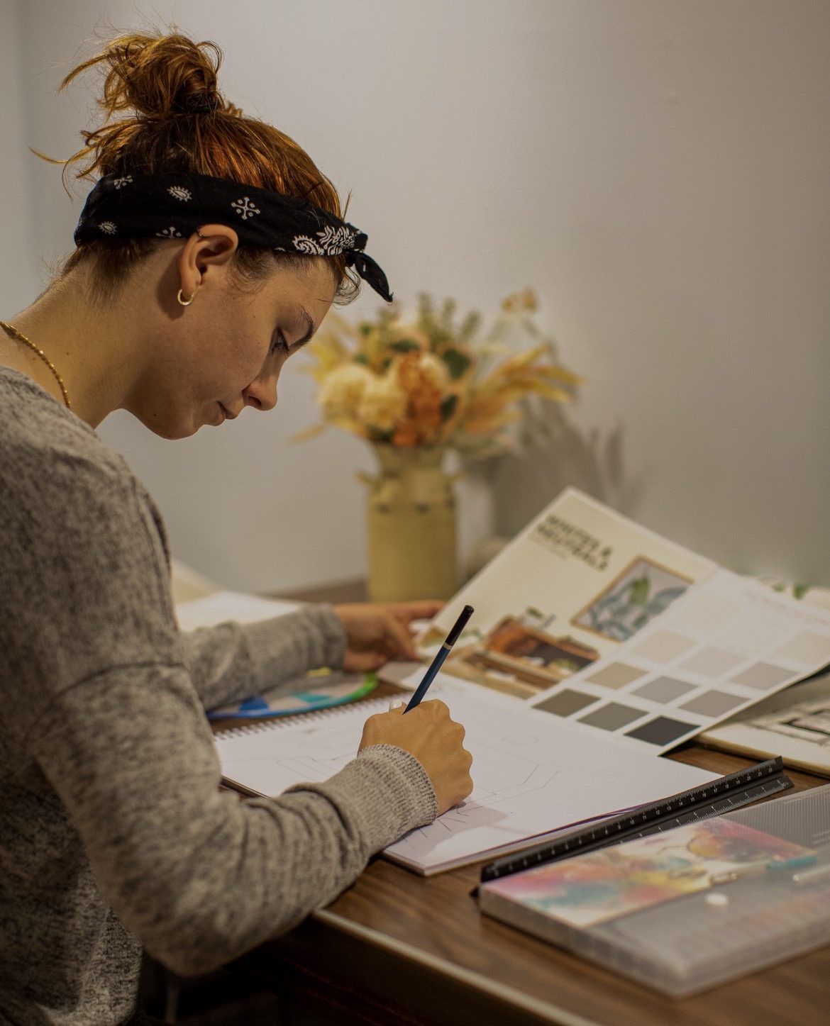 Sketching floor plans with swatches